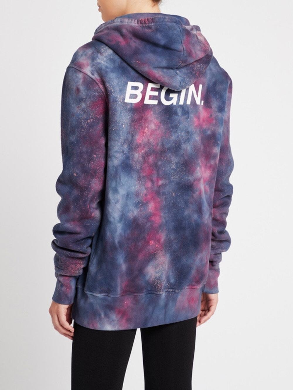 Spiritual Gangster Begin Po Hoodie Wildberry Galaxy Purple Sweatshirt Medium
